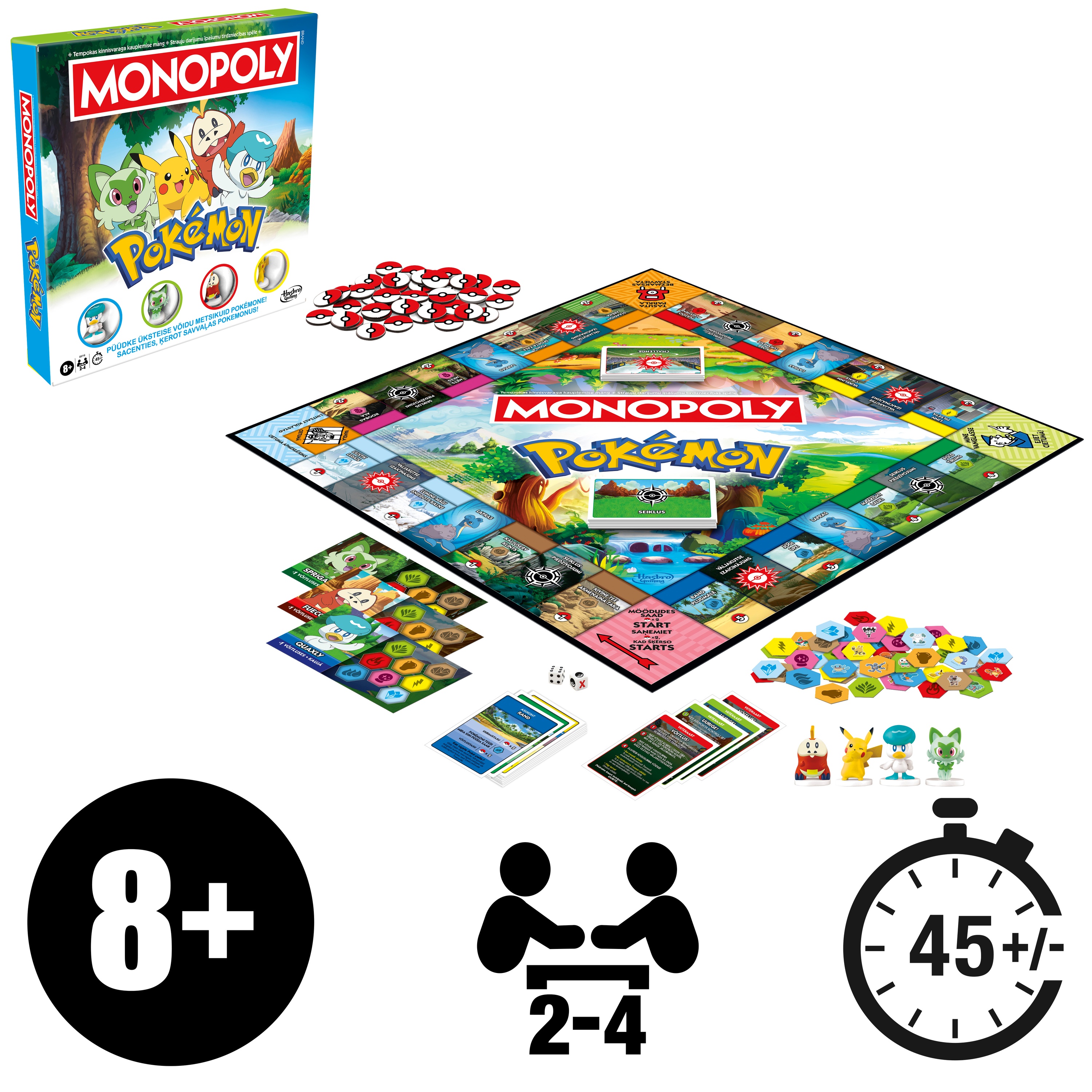 MONOPOLY Galda spēle Pokemon (Latviešu un