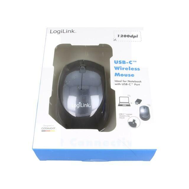 LOGILINK Mouse; black,grey; USB C