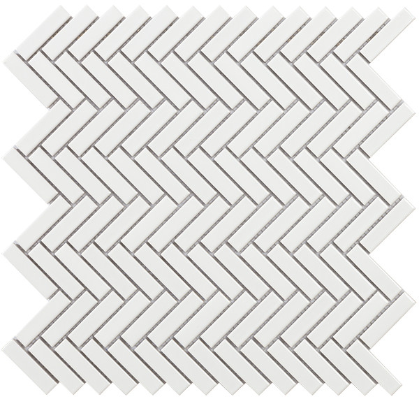 INTERMATEX Spānija Mozaika Chevron White Gloss