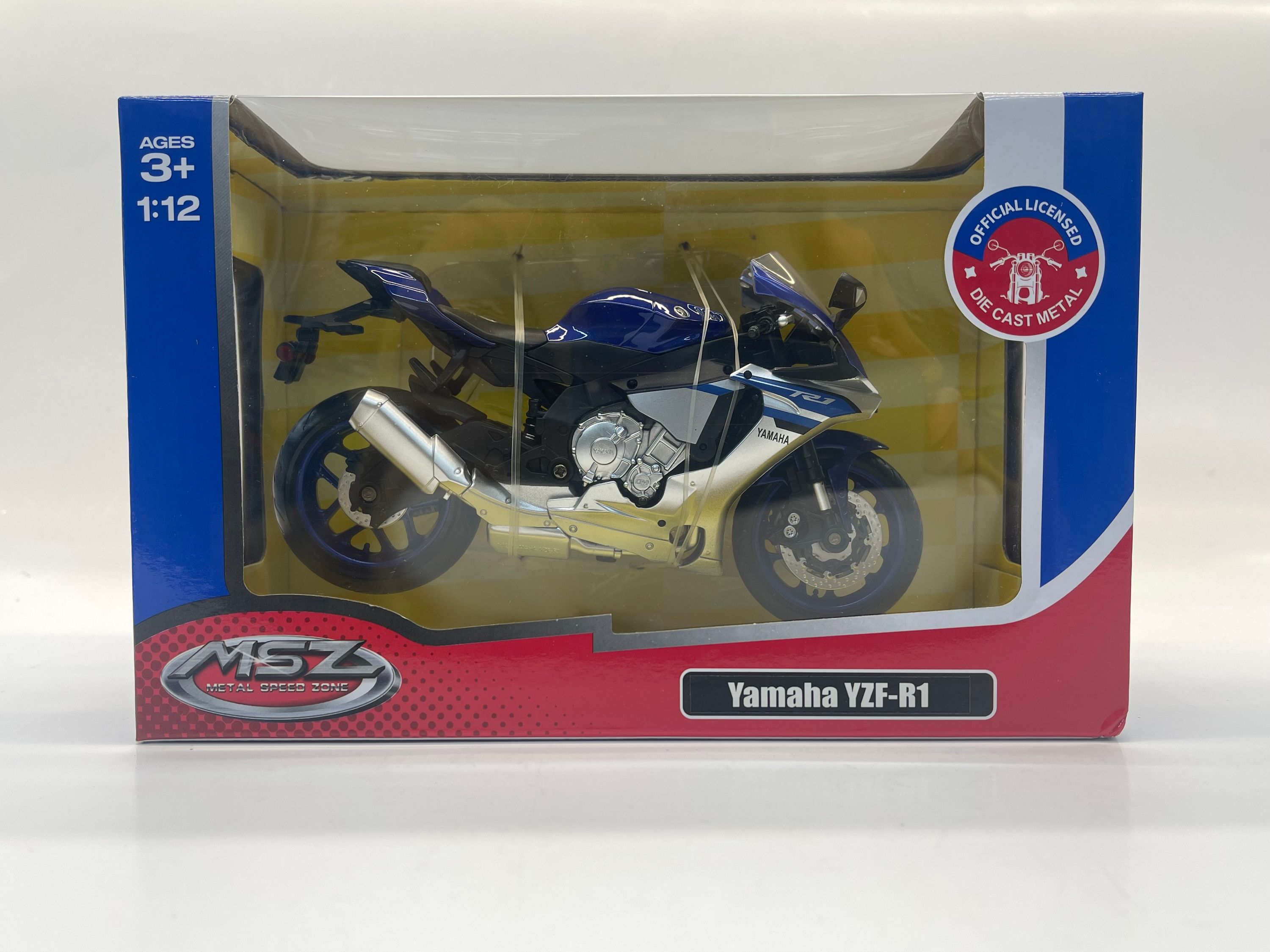 MSZ Miniatūrais modelis Yamaha YZF-R1, izmērs