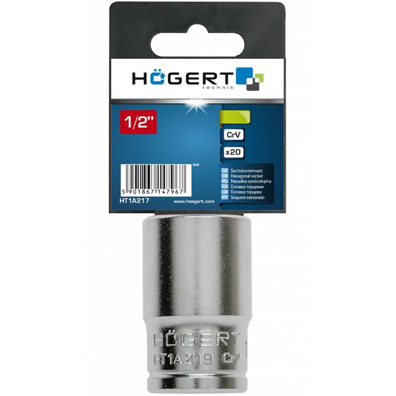 Muciņu atslēga 1/2" 19mm HT1A219 HOGERT