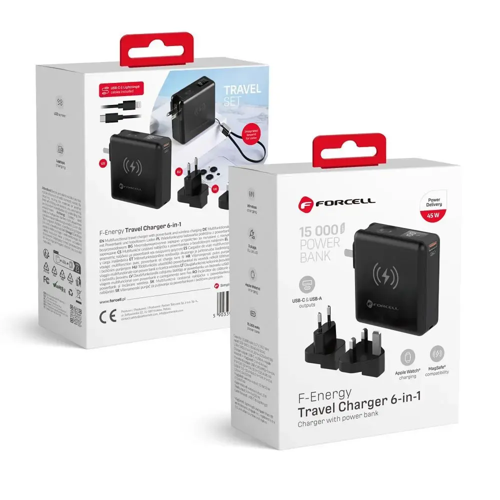 Multifunction charger Forcell F-Energy 6in1 USB