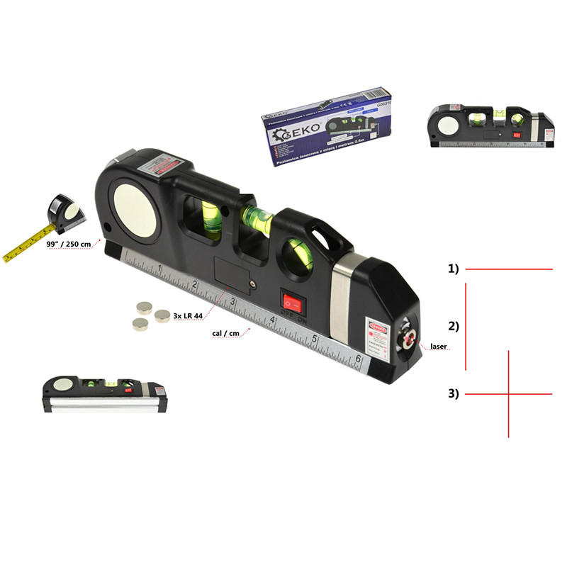 Geko Multifunkcionāls lāzera līmeņrādis 190mm ar