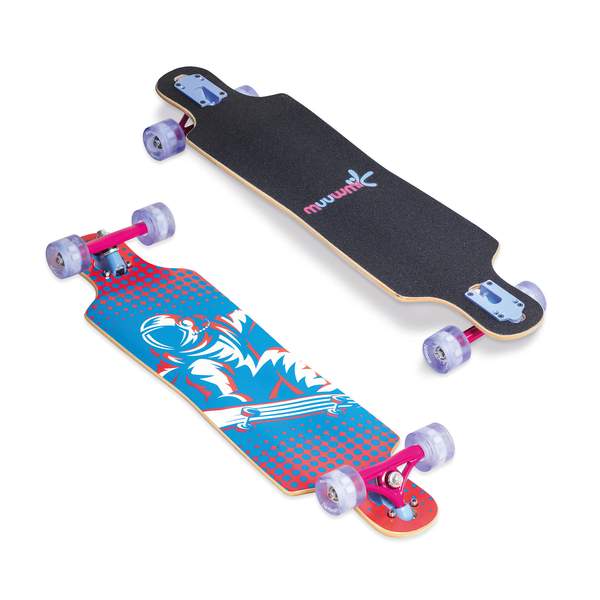 Muuwmi Longboard Compact Skateboard skrituļdēlis, ABEC