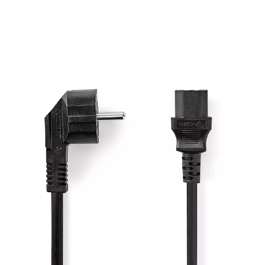 Nedis CEGL10000BK50 power cable Black 5