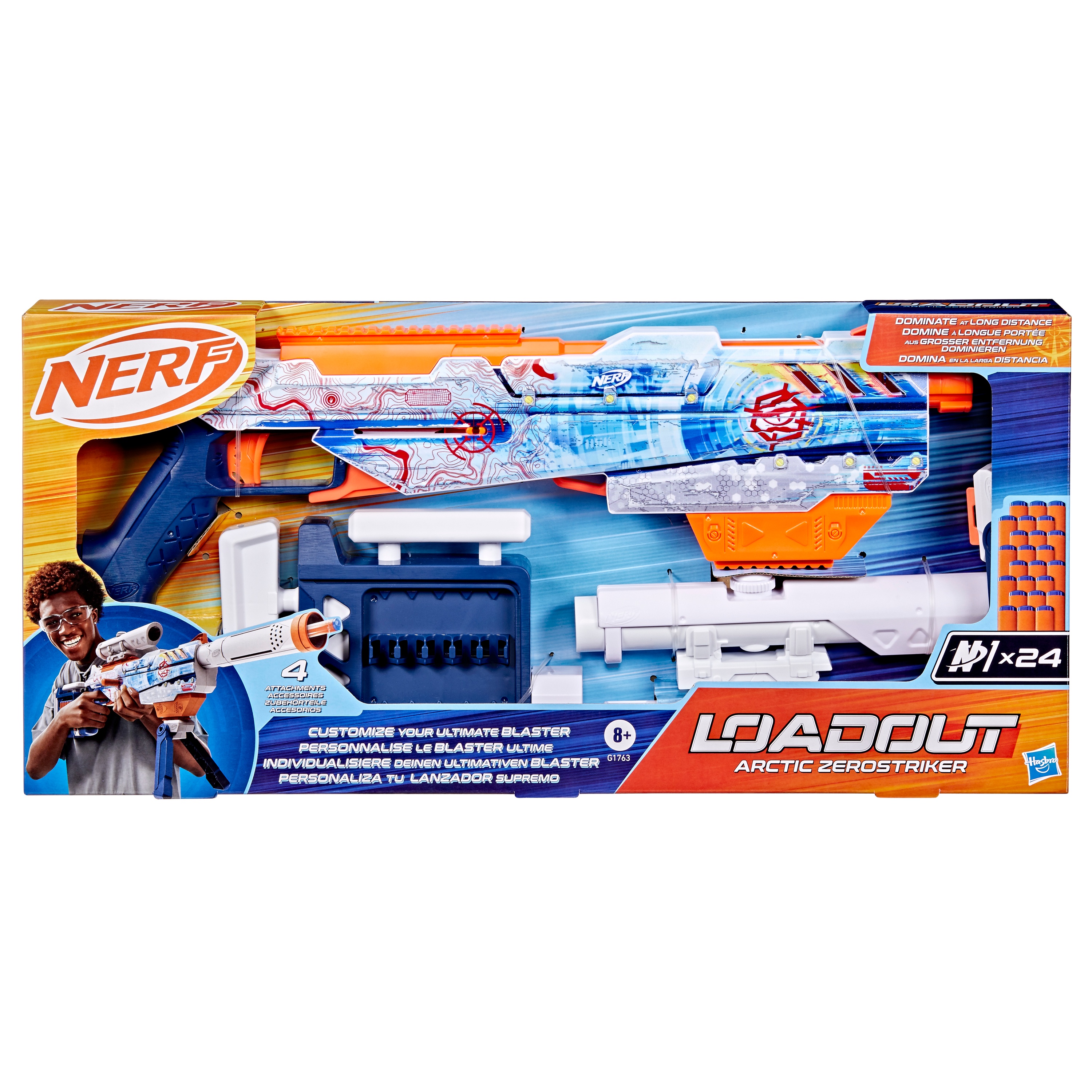 NERF Loadout blasteris Arctic Zerostriker |