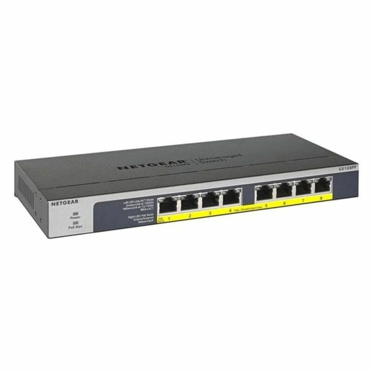 Netgear GS108PP Nepārvaldīts Gigabit Ethernet (10/100/1000)