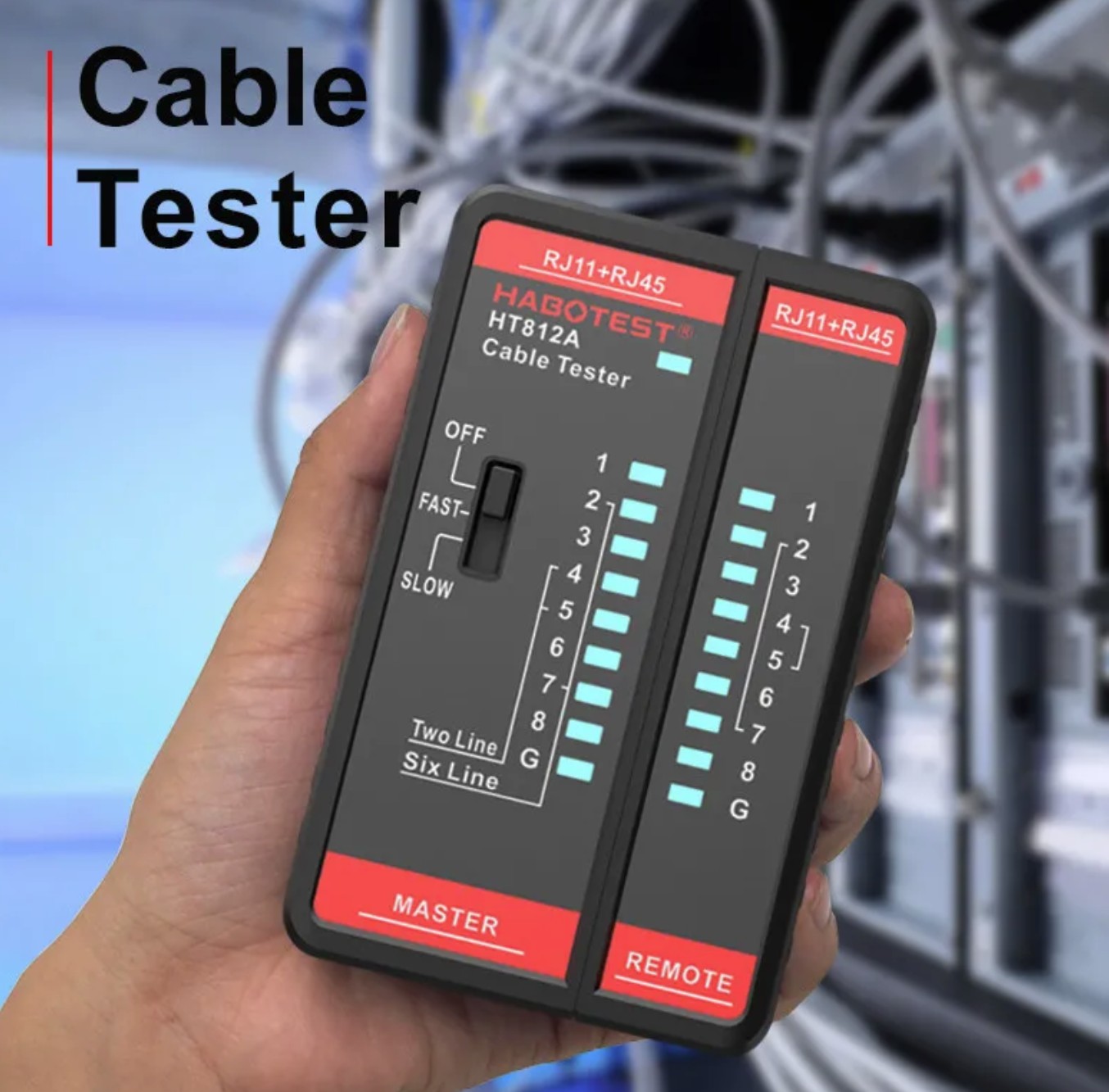 Network cable tester Habotest HT812A  RJ45/RJ14/RJ12/RJ9
