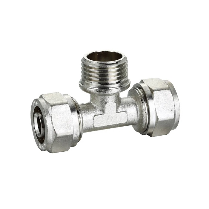 AQUATHERM Niķelēts trejgabals 20-3/4M-20, PEX caurulēm