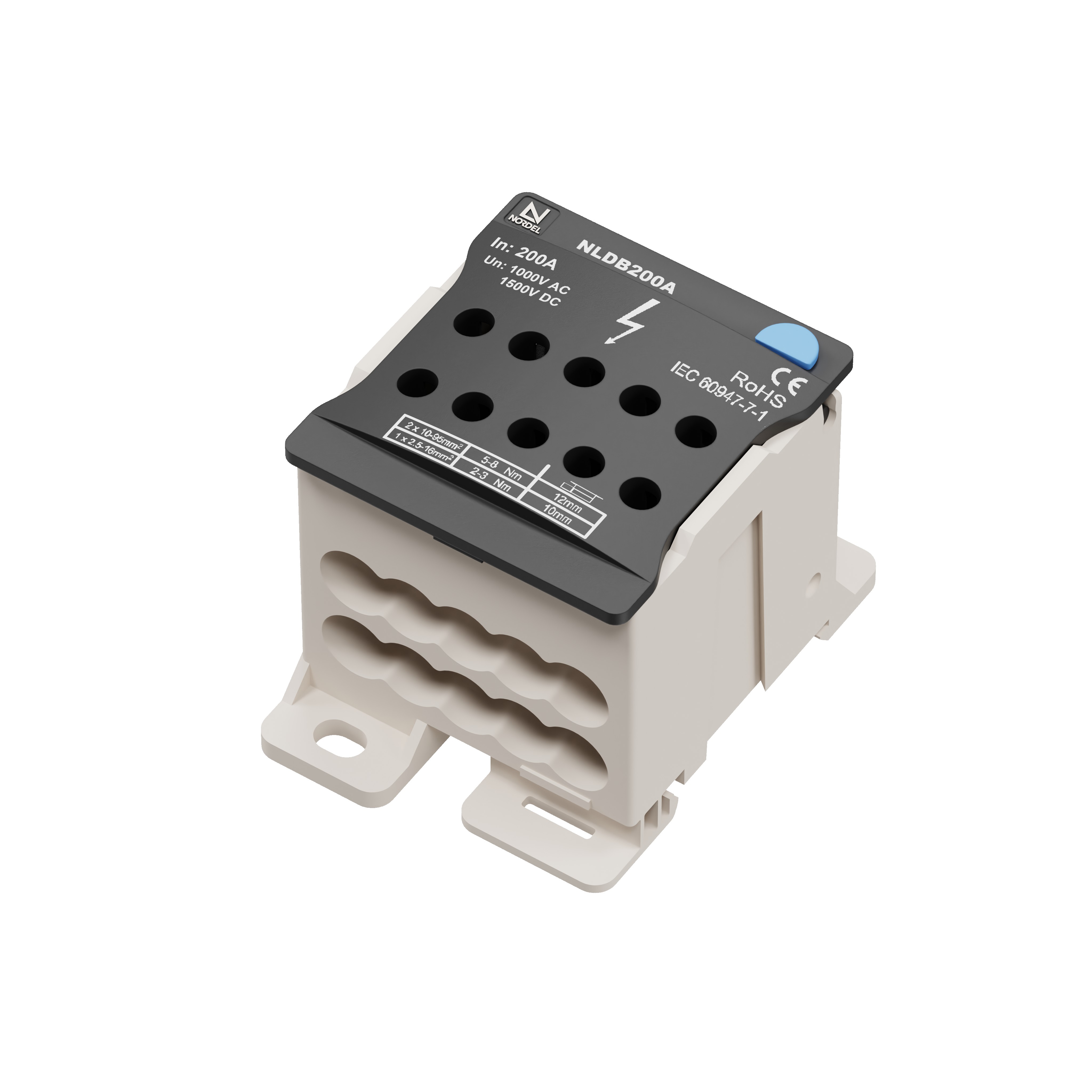 NORDEL™ NLDB sadales spailes Al/Cu 200A