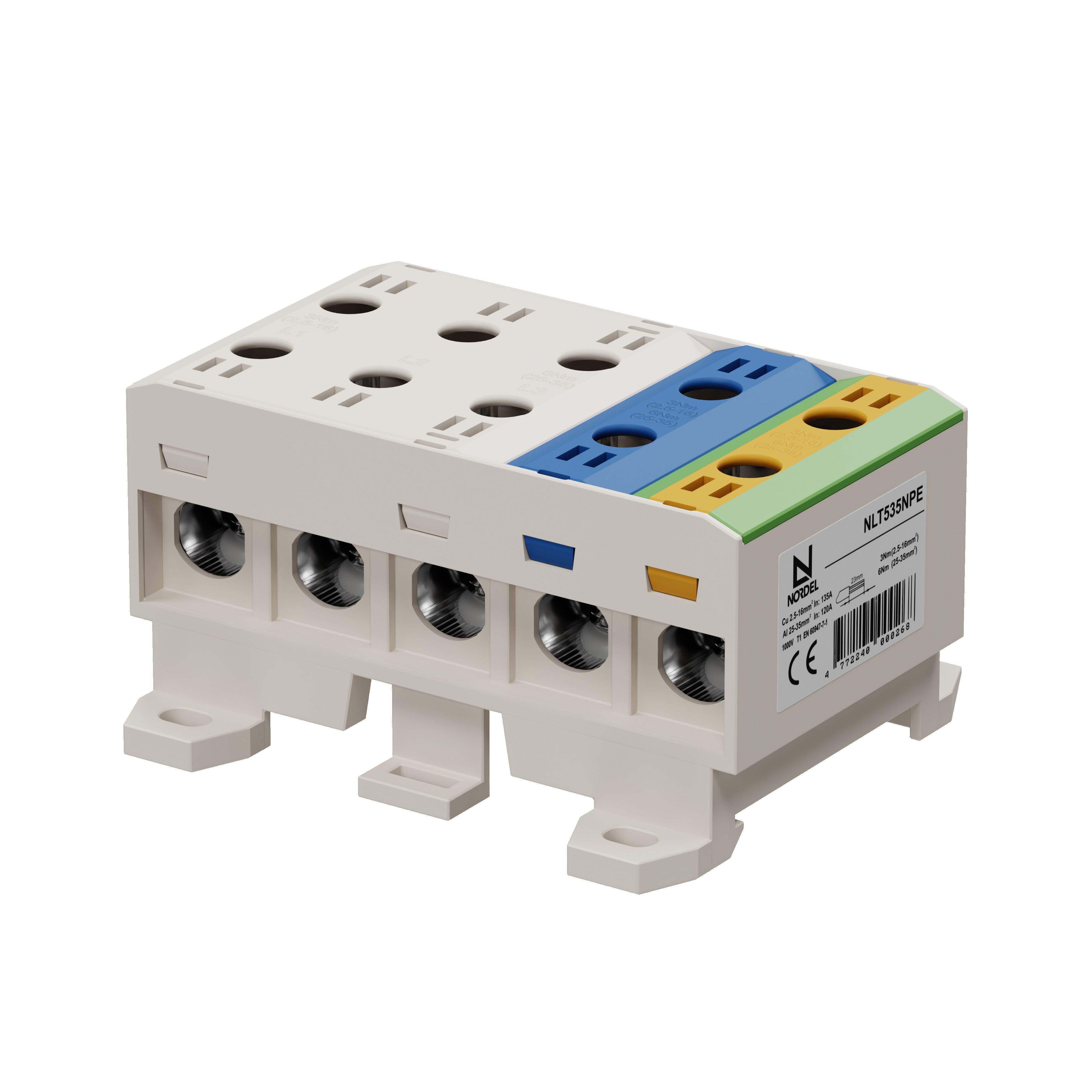 NORDEL™ NLT535 Universālā spaile 3P+N+PE 5x2
