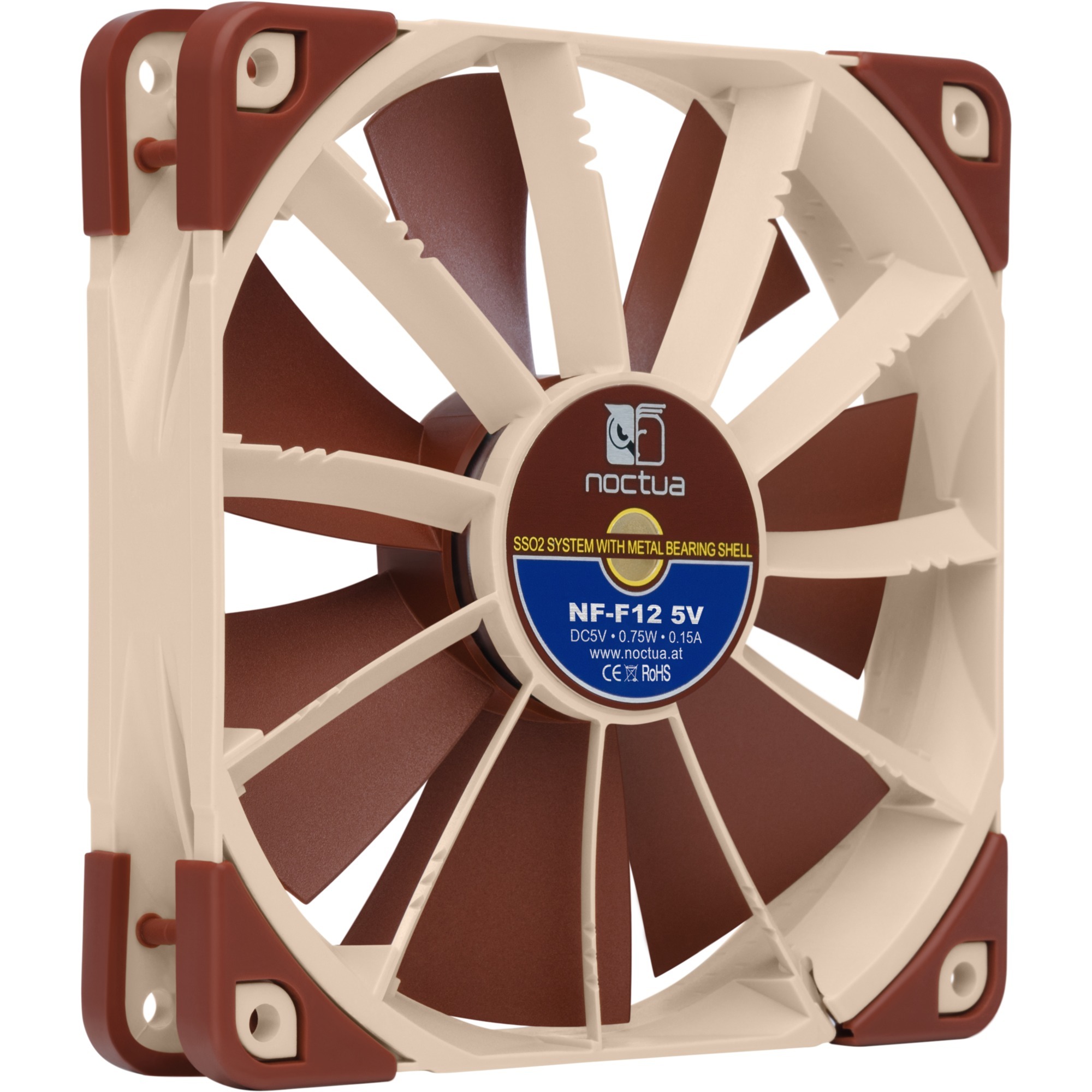 Noctua NF-F12 5V 120x120x25mm, 3-polu ventilators