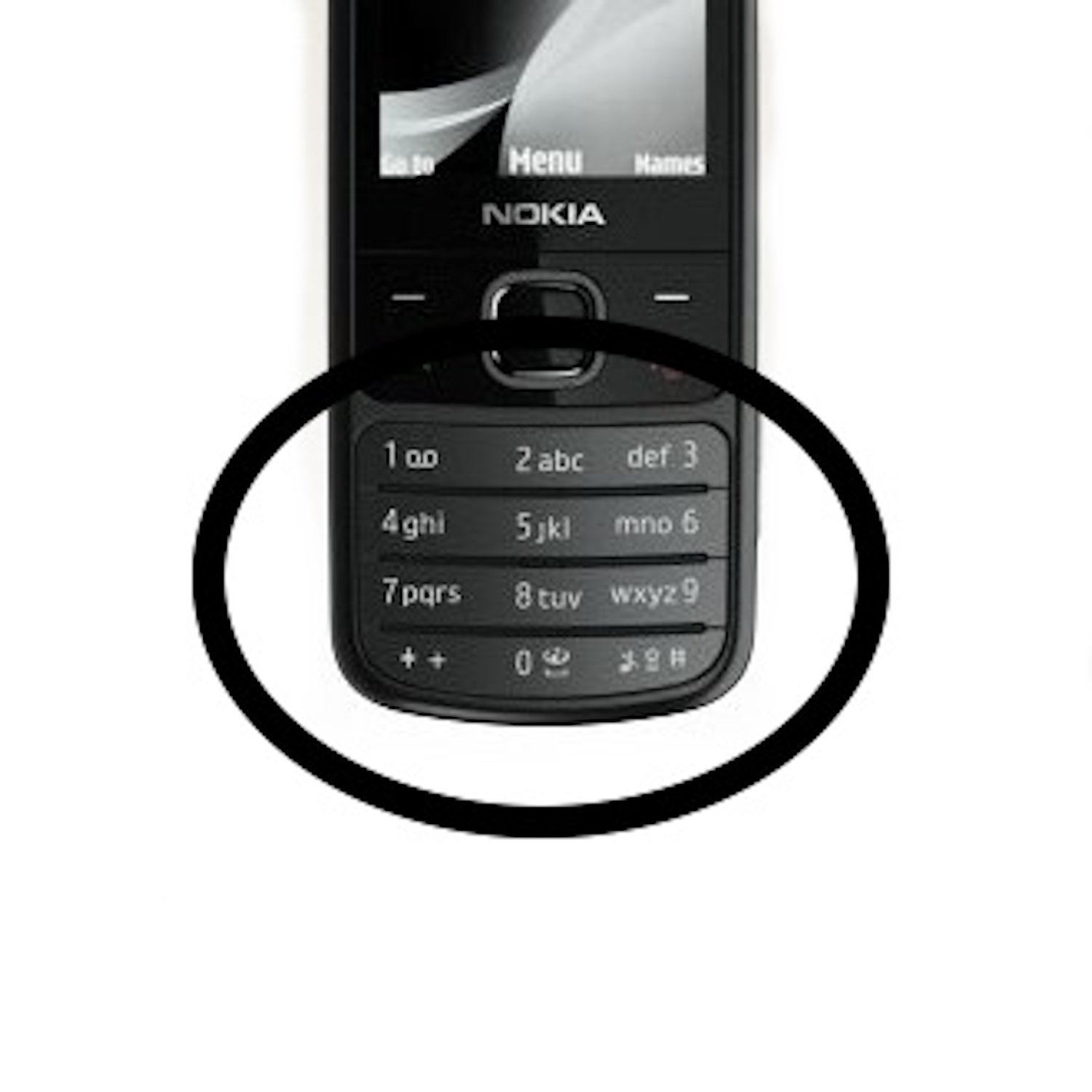 Nokia 6700 Classic tastatūra latīņu valodā