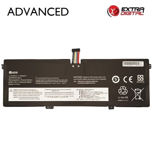 EXTRADIGITAL Notebook Battery LENOVO L17C4PH1, 7600mAh