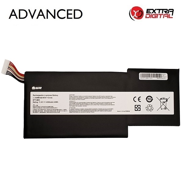 EXTRADIGITAL Notebook Battery MSI BTY-M6K, 4300mAh