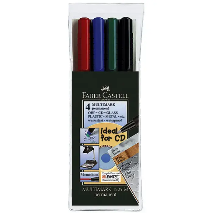 FABER-CASTELL Noturīgais marķieris CD/DVD diskiem FABER
