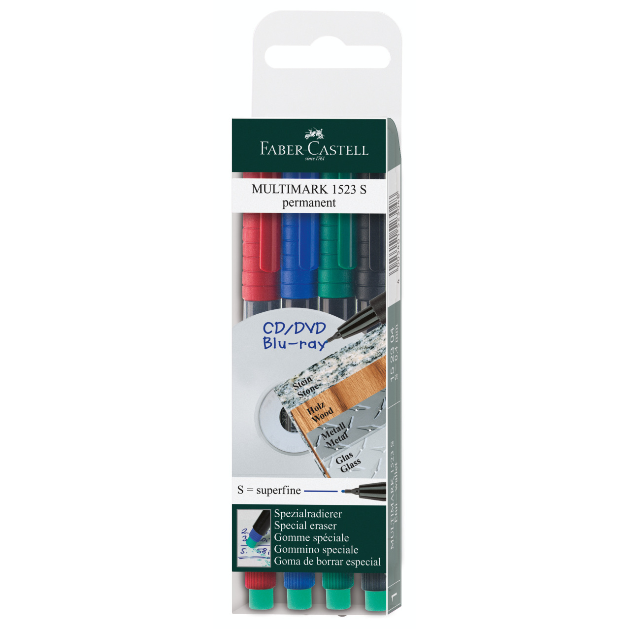 FABER-CASTELL Noturīgais marķieris CD/DVD diskiem FABER