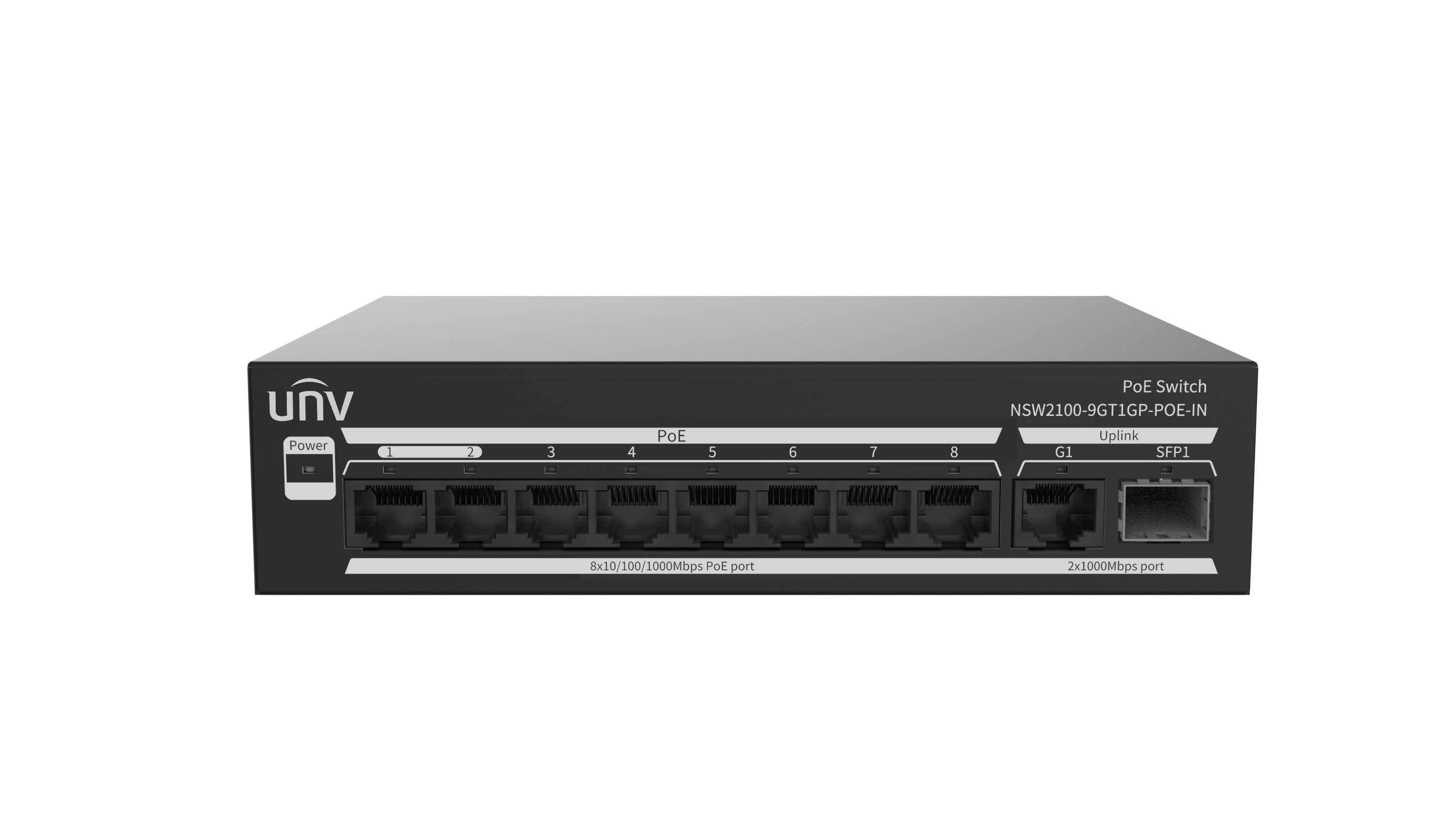 UNIVIEW NSW2100-9GT1GP-POE-IN ~ Gigabit pārvaldāms PoE