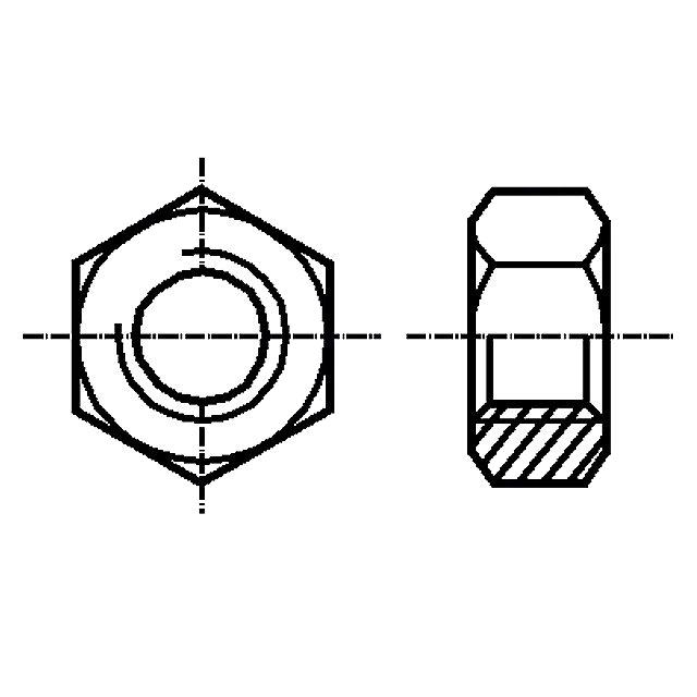 BOSSARD Nut; hexagonal; M12; 1.75