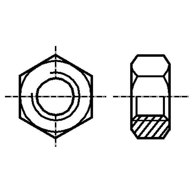 BOSSARD Nut; hexagonal; M4; 0.7