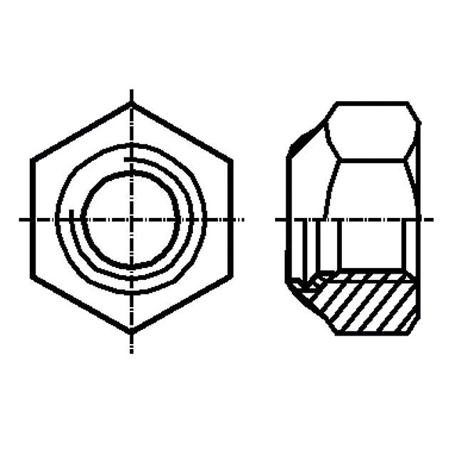 KRAFTBERG Nut; hexagonal; M5; 0.8