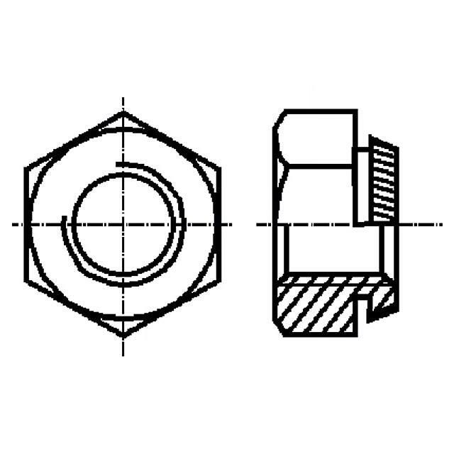 BOSSARD Nut; hexagonal; M6; steel; Plating: