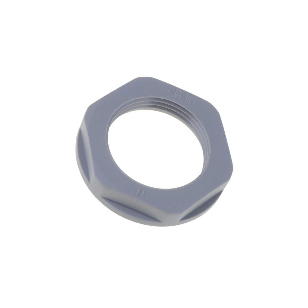 Nut; PG11; polyamide; 24mm; dark grey