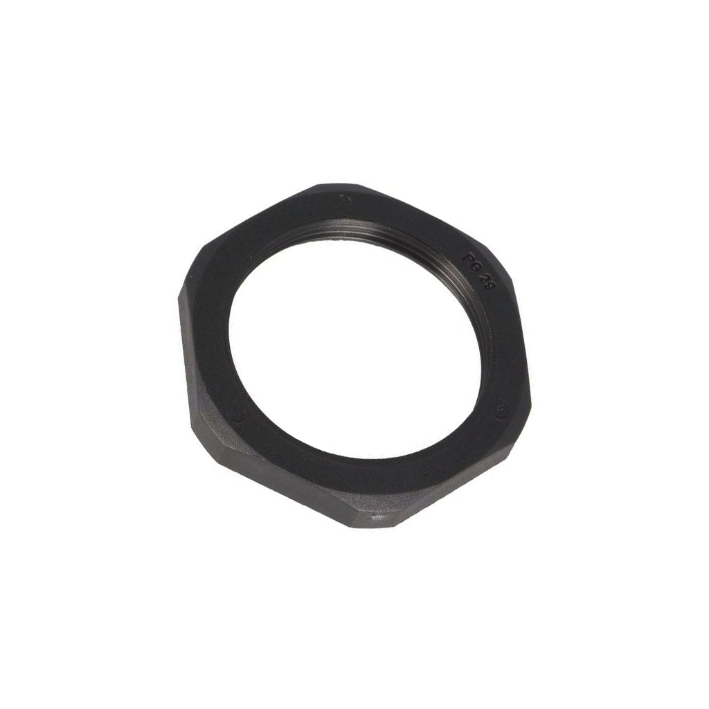 Nut; PG29; polyamide; Thk: 7mm; Spanner: