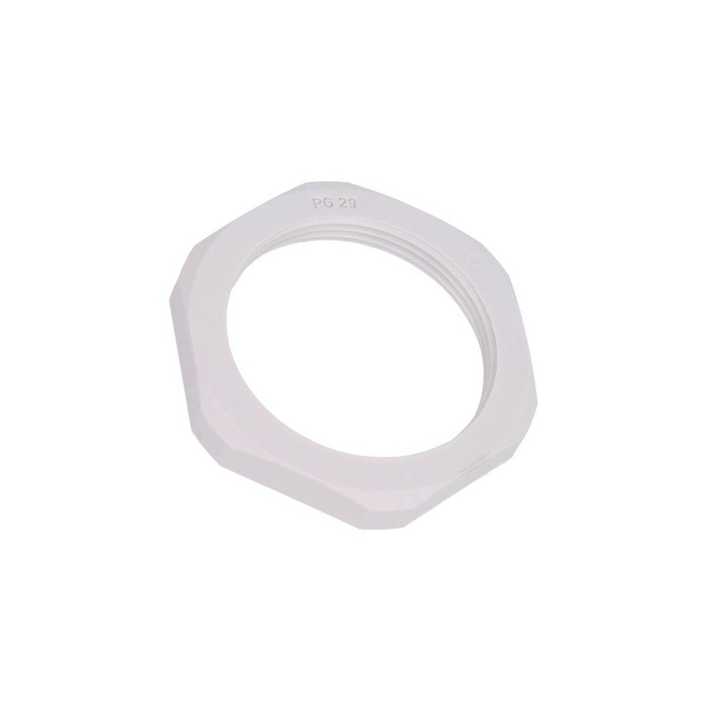 Nut; PG29; polyamide; Thk: 7mm; Spanner:
