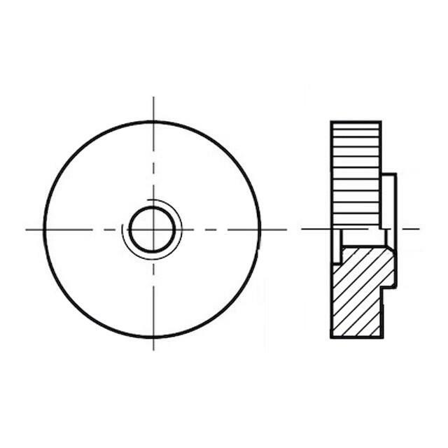 BOSSARD Nut; round,knurled; M4; 0