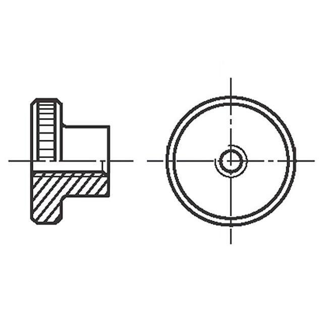 BOSSARD Nut; round; M3; 0.5