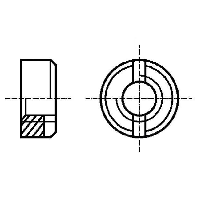 BOSSARD Nut; round; M3; 0.5