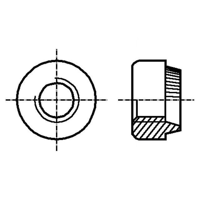 BOSSARD Nut; round; M4; 0.7