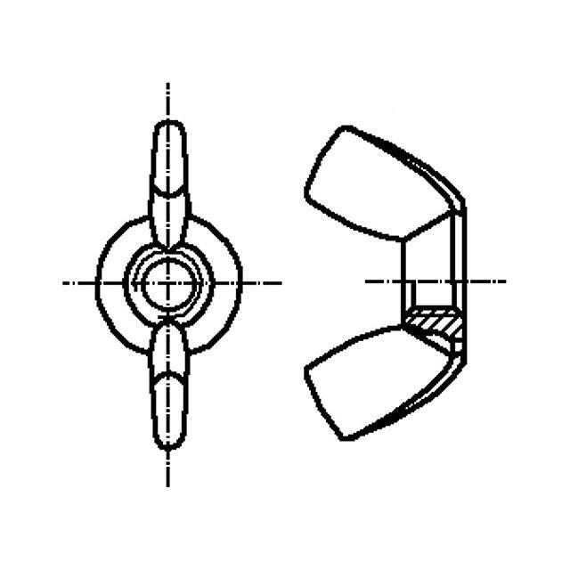BOSSARD Nut; winged; M6; 1; A2