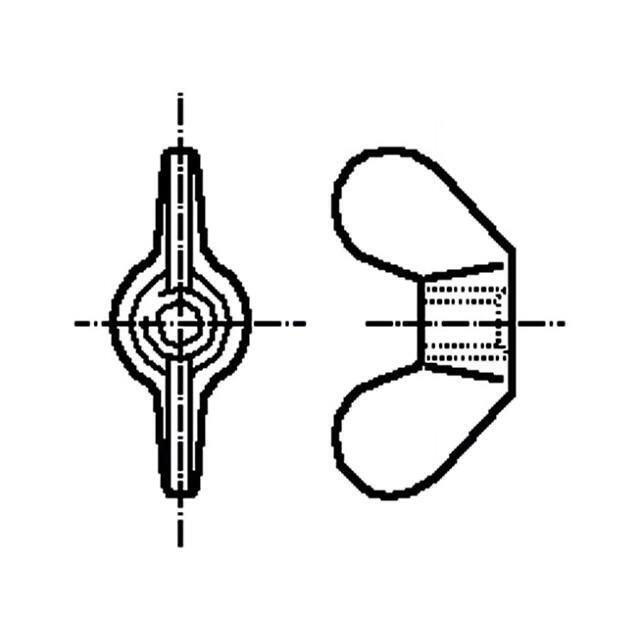 BOSSARD Nut; winged; M8; 1.25