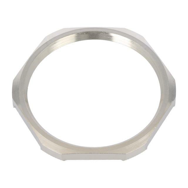 Nut; with earthing; PG42; brass; Thk: