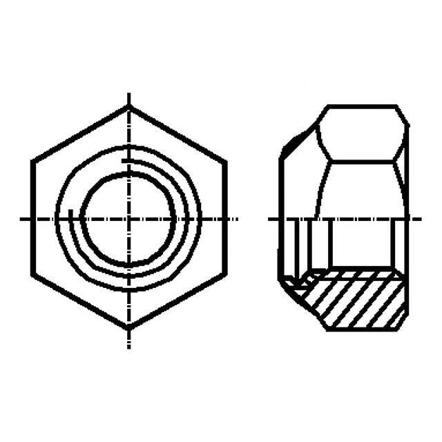 BOSSARD Nut; with protection; hexagonal; M6