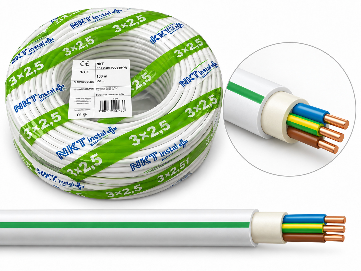 ELECTROBASE ® NYM 3x2.5 elektrības