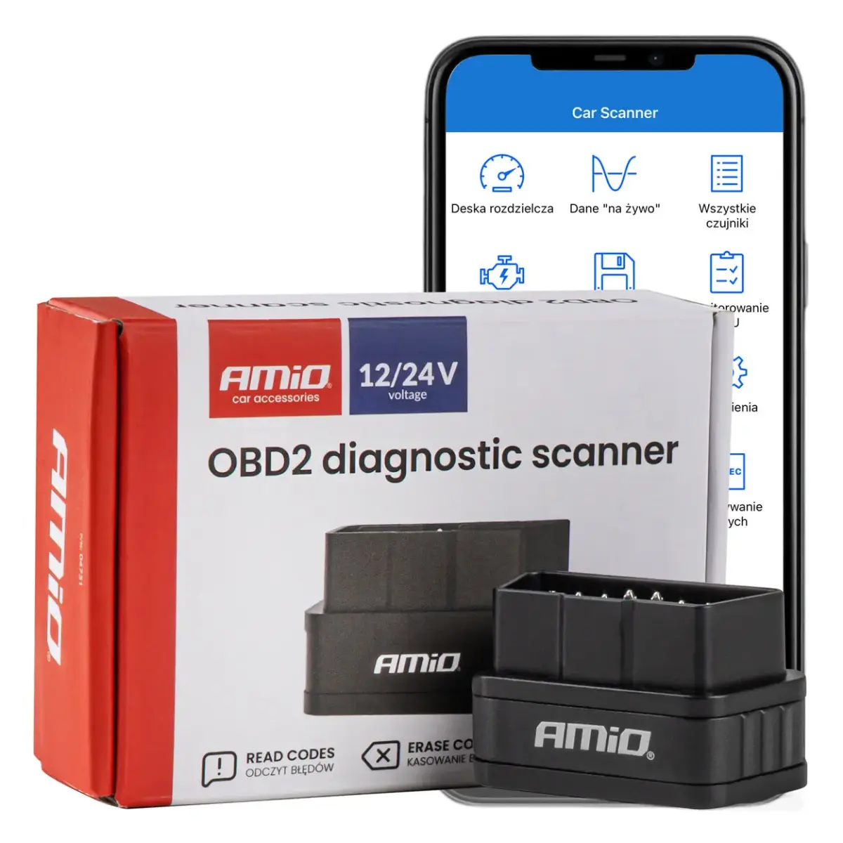 OBD2 diagnostikas skeneris AMIO-04731 | 04731