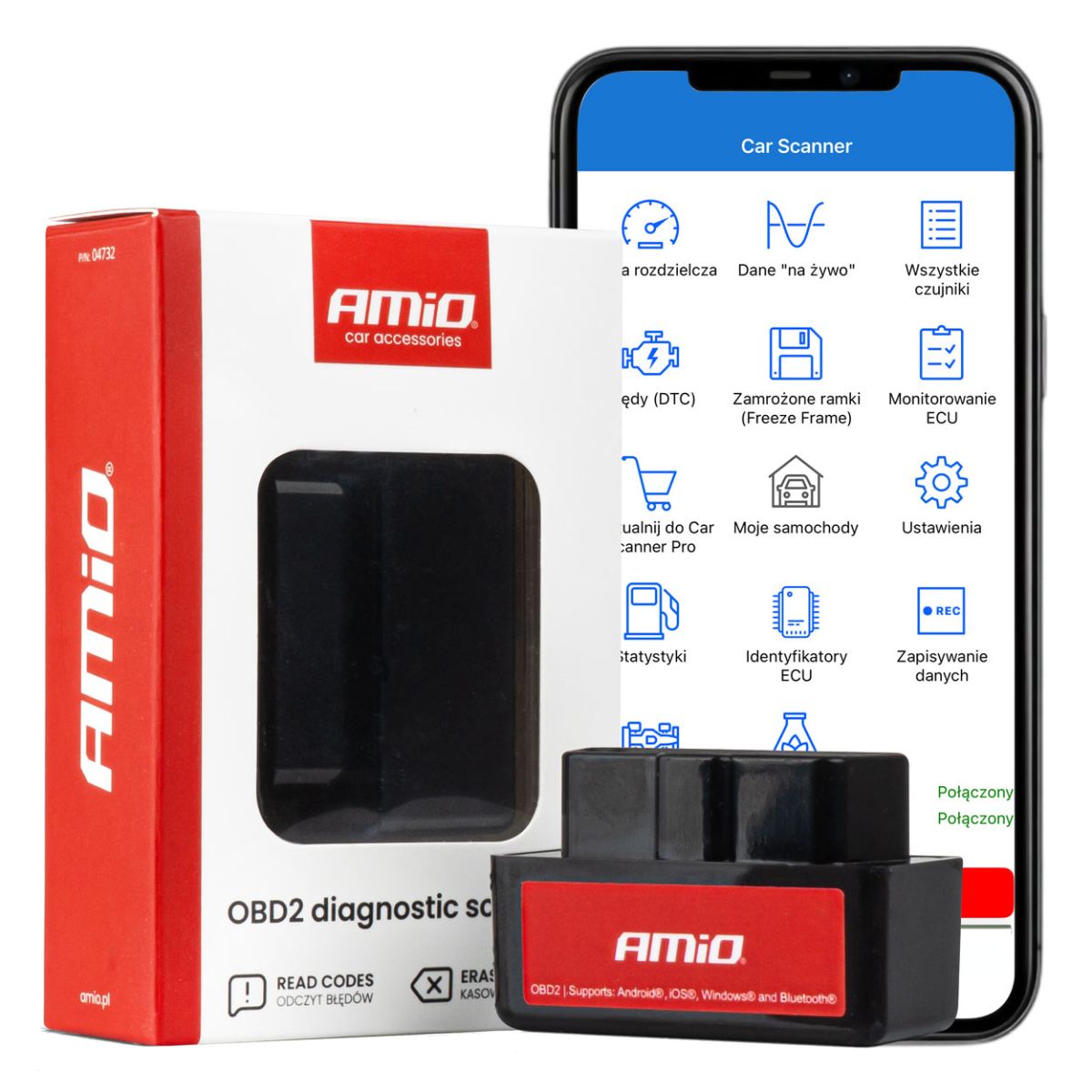 OBD2 diagnostikas skeneris AMIO-04732 | 04732M