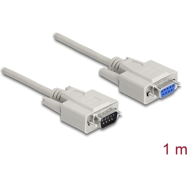 Pagarinātājkabelis Serial DB9, M/F, 1m, Delock
