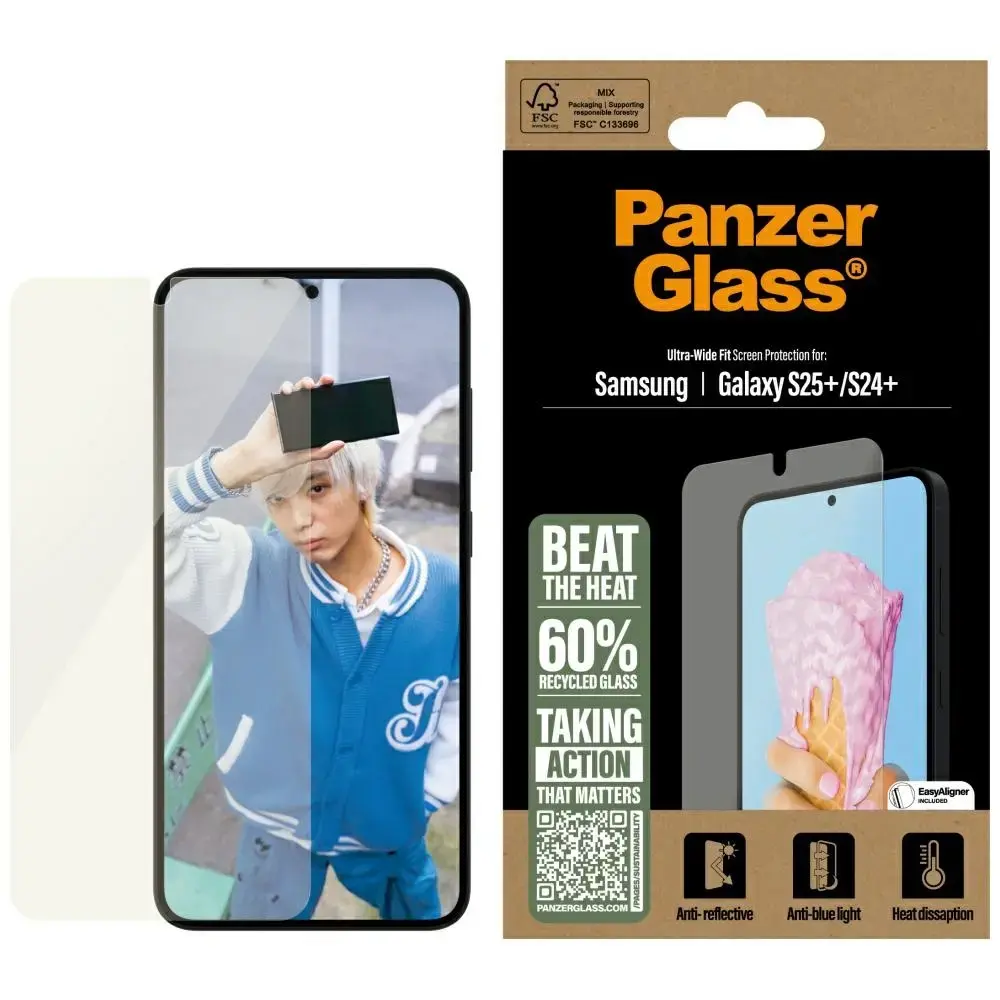 PanzerGlass All-in-One Ultra-Wide Fit aizsargstikls telefonam