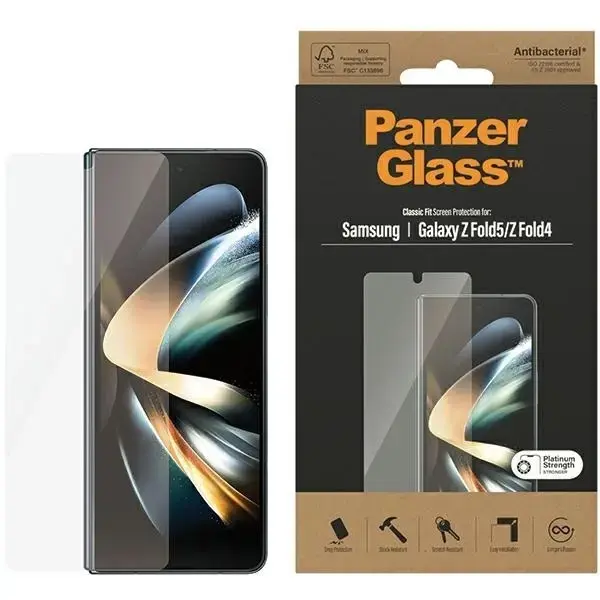 PanzerGlass Classic Fit antibakteriāls aizsargstikls telefonam