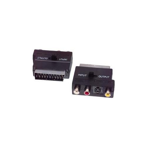 OEM Pāreja SCART:M - 3RCA:F+SVHS:F ar