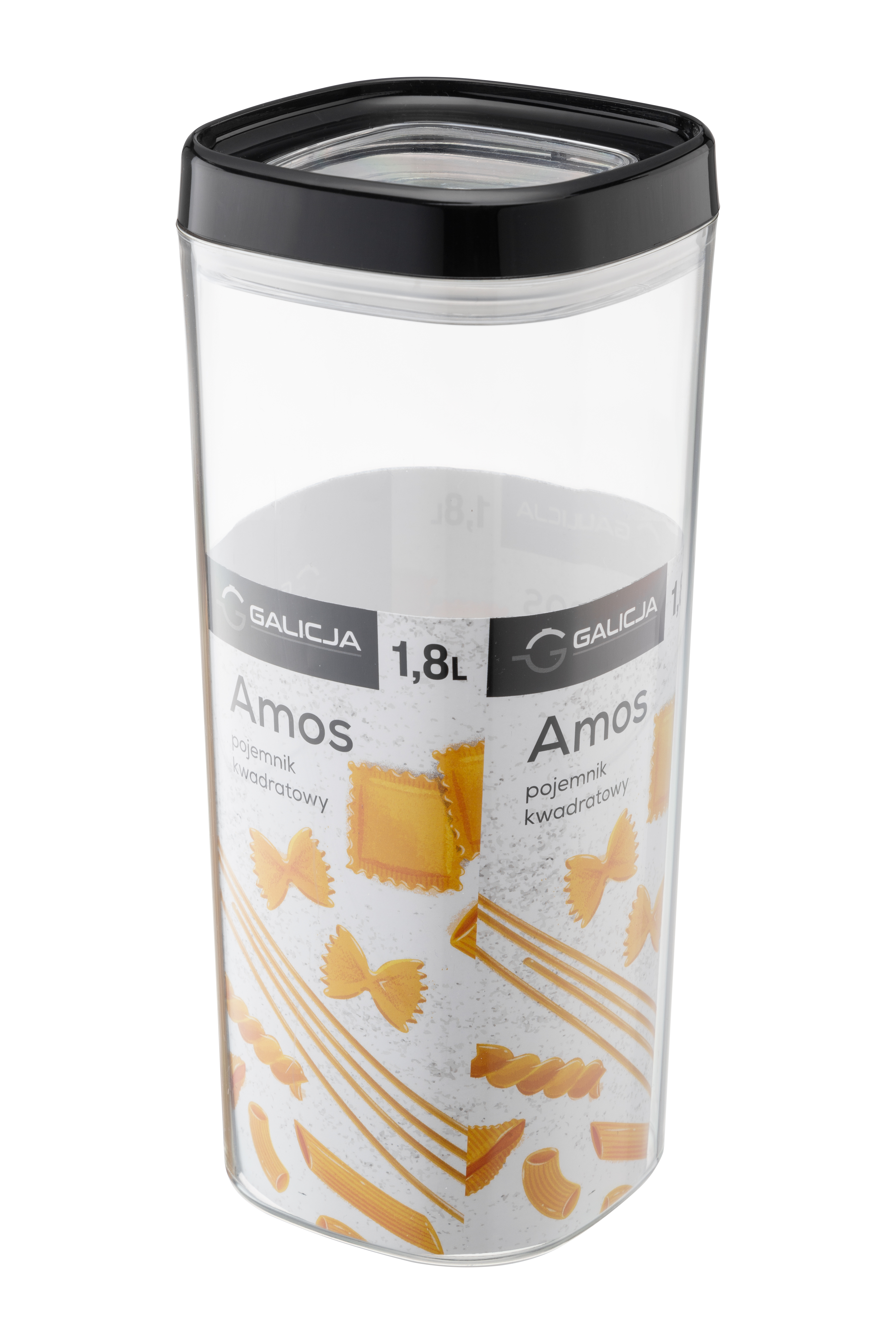 Pārtikas uzglabāšanas trauks, 1.8L, melns