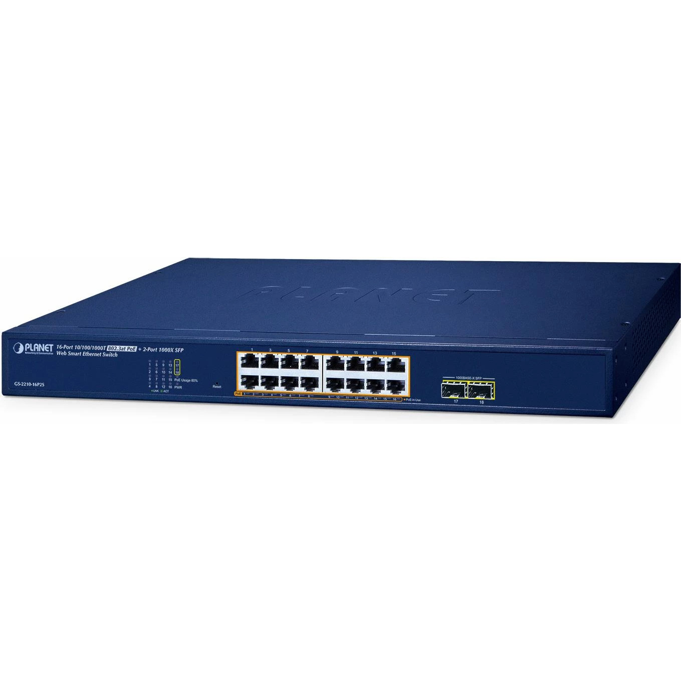 PLANET TECHNOLOGY CORP. Switch Planet GS-2210-16P2S