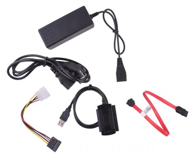 CABLETECH Pārveidotājs USB-SATA/IDE HDD ar barošanas