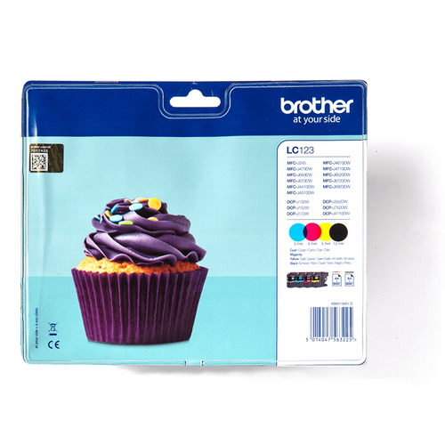 Patrone Brother LC-123VALBP  Multipack mit Security-Tag