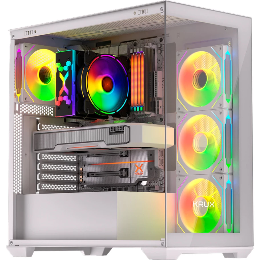 PC korpuss KRUX Exo RGB White