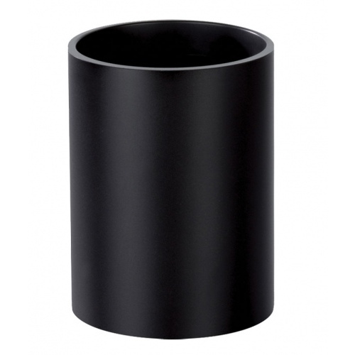 Pencil case Forpus, round, black, empty